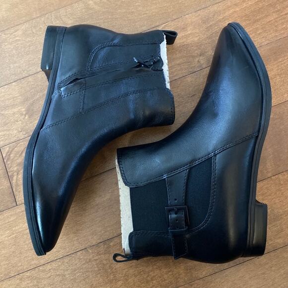 Clarks Morela Liza ankle black boots size 6.5 like new - Picture 3 of 12